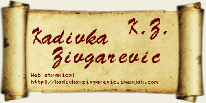 Kadivka Zivgarević vizit kartica